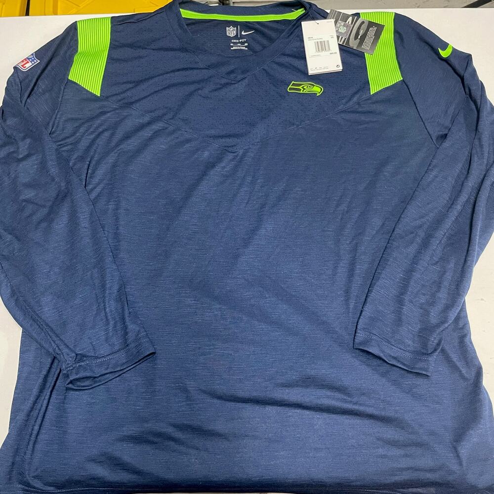 Seattle Seahawks Nike Dri-Fit Coaches Sideline Long Sleeve Shirt 2XL NWT